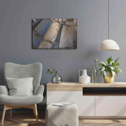 Luxe Metal Art 'Windmill Blades' by Cindy Jacobs, Metal Wall Art,24x16