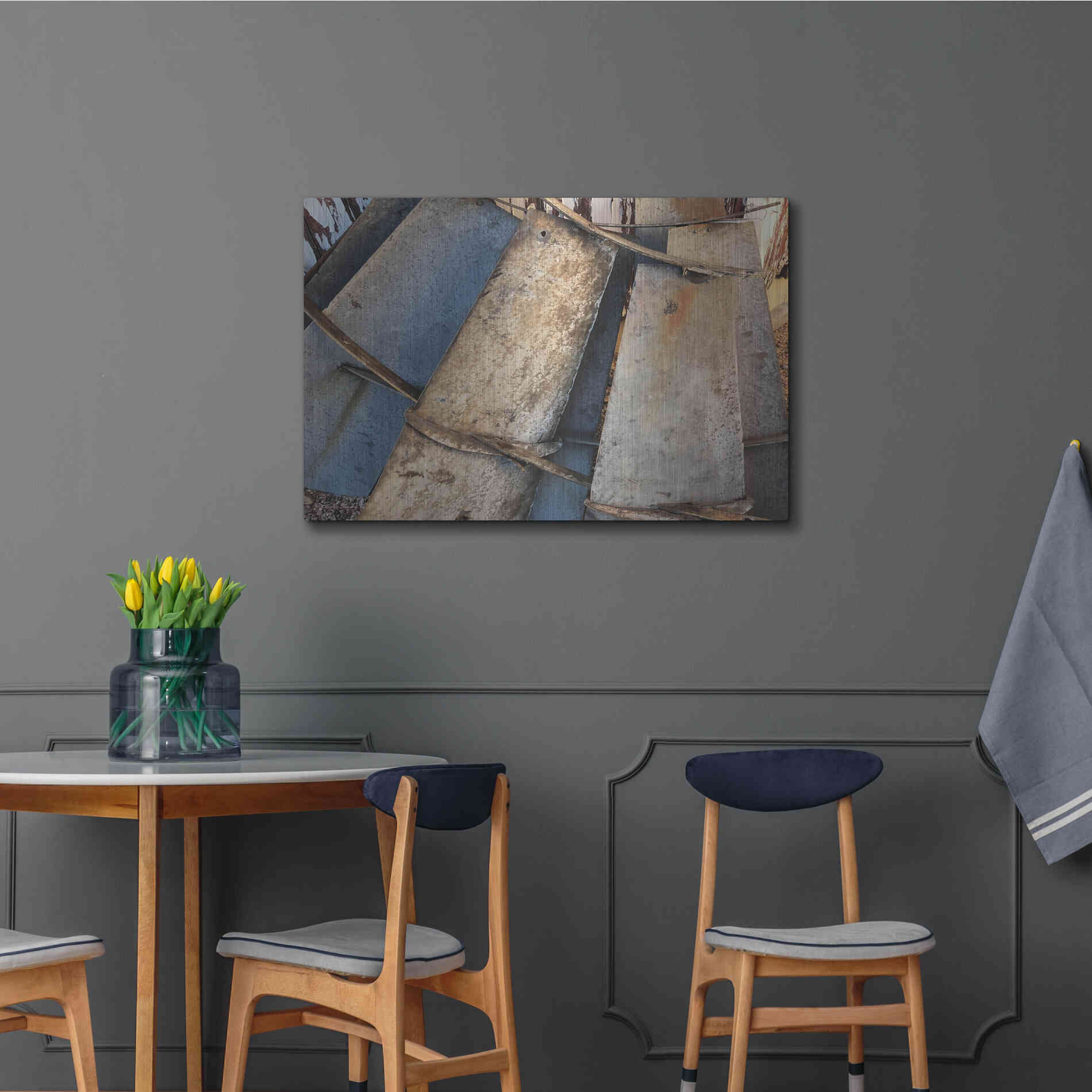 Luxe Metal Art 'Windmill Blades' by Cindy Jacobs, Metal Wall Art,36x24