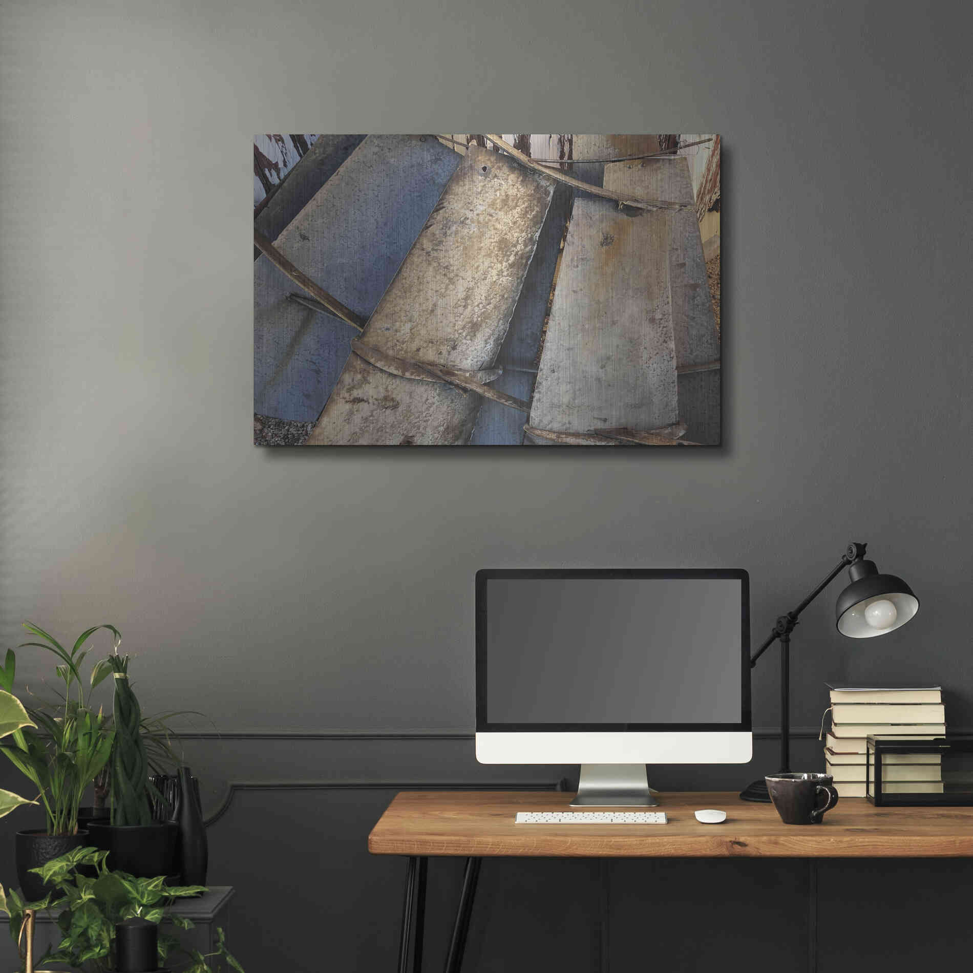 Luxe Metal Art 'Windmill Blades' by Cindy Jacobs, Metal Wall Art,36x24
