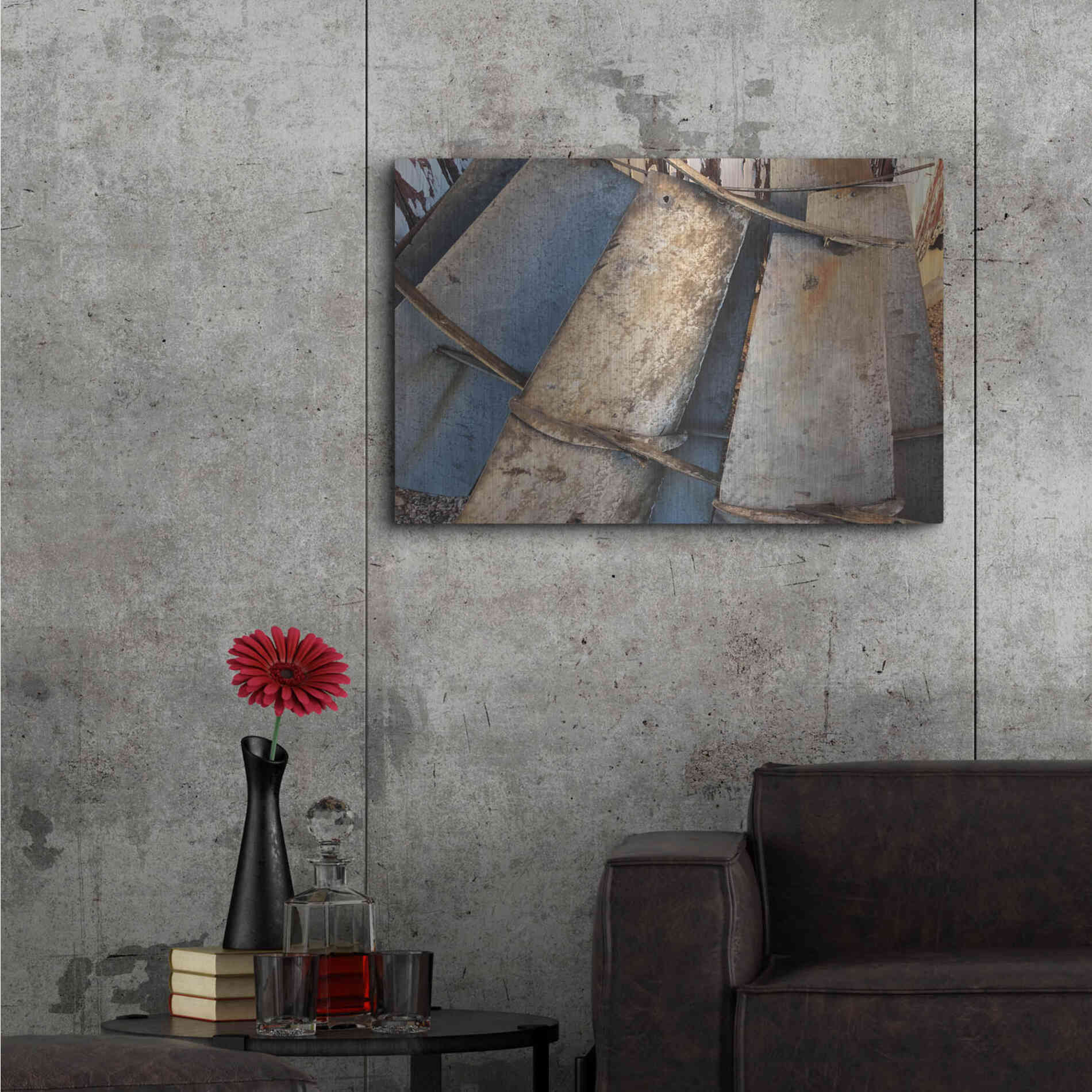 Luxe Metal Art 'Windmill Blades' by Cindy Jacobs, Metal Wall Art,36x24