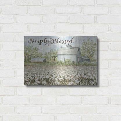 Luxe Metal Art 'Simply Blessed Farmhouse' by Cindy Jacobs, Metal Wall Art,24x16
