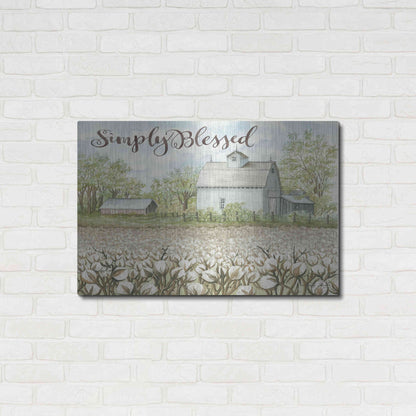 Luxe Metal Art 'Simply Blessed Farmhouse' by Cindy Jacobs, Metal Wall Art,36x24