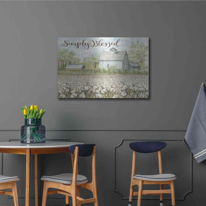 Luxe Metal Art 'Simply Blessed Farmhouse' by Cindy Jacobs, Metal Wall Art,36x24