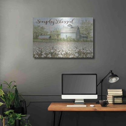 Luxe Metal Art 'Simply Blessed Farmhouse' by Cindy Jacobs, Metal Wall Art,36x24