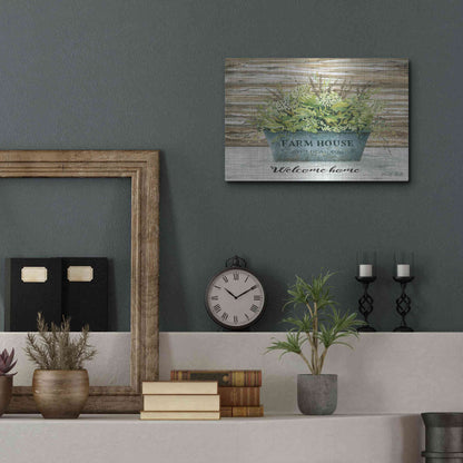 Luxe Metal Art 'Welcome Home' by Cindy Jacobs, Metal Wall Art,16x12