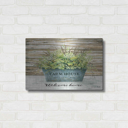 Luxe Metal Art 'Welcome Home' by Cindy Jacobs, Metal Wall Art,24x16