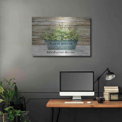 Luxe Metal Art 'Welcome Home' by Cindy Jacobs, Metal Wall Art,36x24