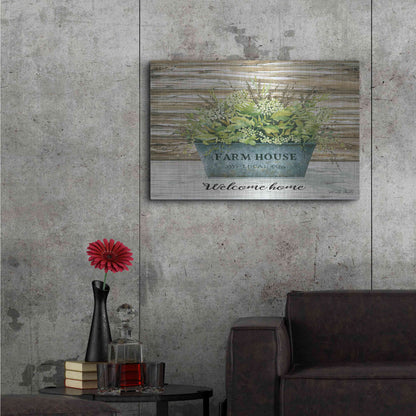 Luxe Metal Art 'Welcome Home' by Cindy Jacobs, Metal Wall Art,36x24