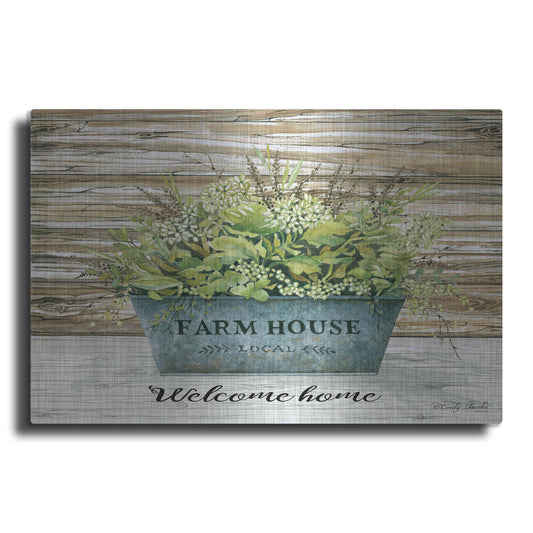 Luxe Metal Art 'Welcome Home' by Cindy Jacobs, Metal Wall Art