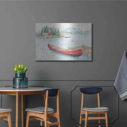 Luxe Metal Art 'Lake Moments II' by Daphne Brissonet, Metal Wall Art,36x24