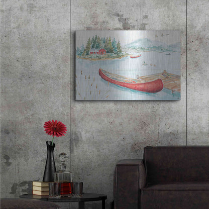 Luxe Metal Art 'Lake Moments II' by Daphne Brissonet, Metal Wall Art,36x24
