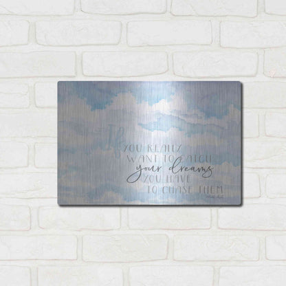 Luxe Metal Art 'Chase Your Dreams' by Cindy Jacobs, Metal Wall Art,16x12