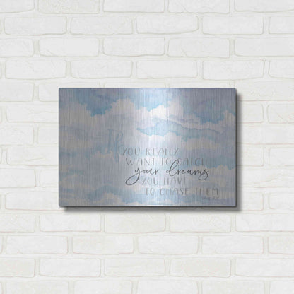 Luxe Metal Art 'Chase Your Dreams' by Cindy Jacobs, Metal Wall Art,24x16