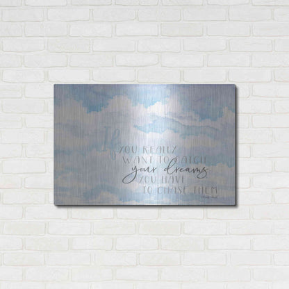 Luxe Metal Art 'Chase Your Dreams' by Cindy Jacobs, Metal Wall Art,36x24