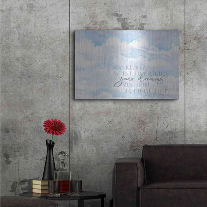 Luxe Metal Art 'Chase Your Dreams' by Cindy Jacobs, Metal Wall Art,36x24