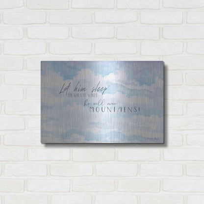 Luxe Metal Art 'Let Him Sleep' by Cindy Jacobs, Metal Wall Art,24x16