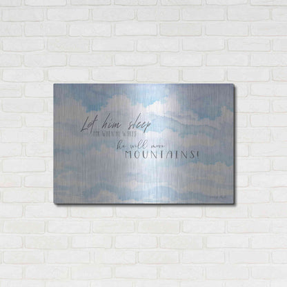 Luxe Metal Art 'Let Him Sleep' by Cindy Jacobs, Metal Wall Art,36x24