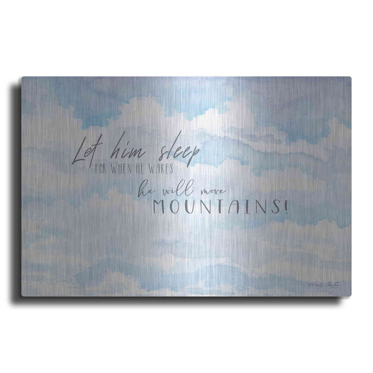 Luxe Metal Art 'Let Him Sleep' by Cindy Jacobs, Metal Wall Art