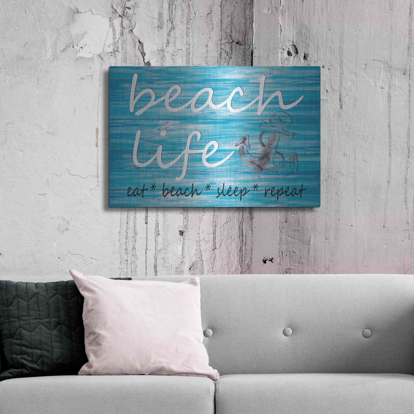 Luxe Metal Art 'Beach Life' by Cindy Jacobs, Metal Wall Art,36x24