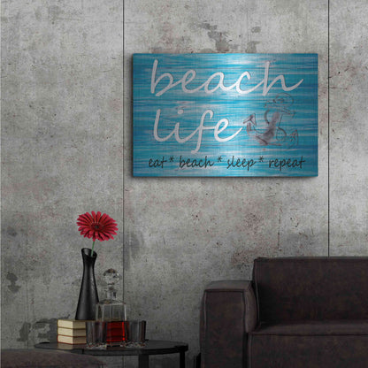 Luxe Metal Art 'Beach Life' by Cindy Jacobs, Metal Wall Art,36x24