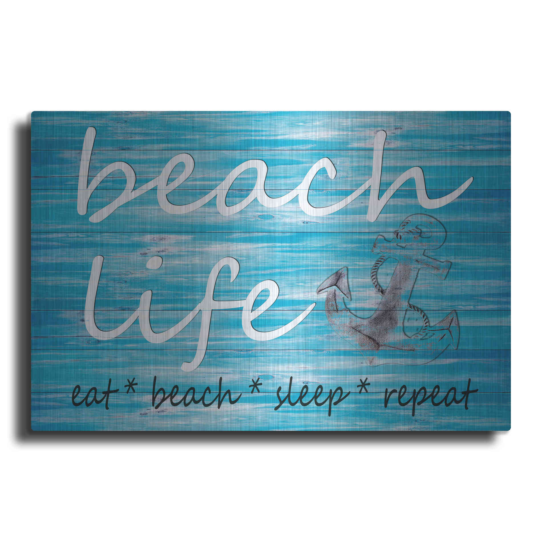 Luxe Metal Art 'Beach Life' by Cindy Jacobs, Metal Wall Art