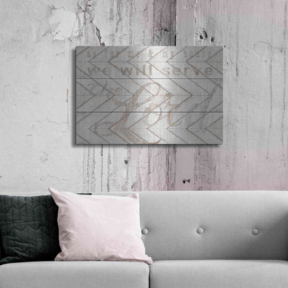 Luxe Metal Art 'We Will Serve the Lord' by Cindy Jacobs, Metal Wall Art,36x24