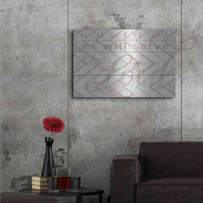Luxe Metal Art 'We Will Serve the Lord' by Cindy Jacobs, Metal Wall Art,36x24