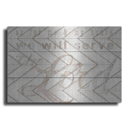 Luxe Metal Art 'We Will Serve the Lord' by Cindy Jacobs, Metal Wall Art