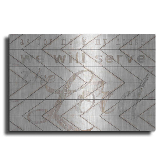 Luxe Metal Art 'We Will Serve the Lord' by Cindy Jacobs, Metal Wall Art