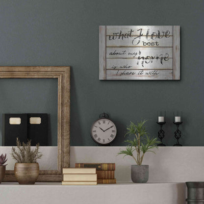 Luxe Metal Art 'What I Love Best' by Cindy Jacobs, Metal Wall Art,16x12
