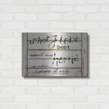 Luxe Metal Art 'What I Love Best' by Cindy Jacobs, Metal Wall Art,24x16