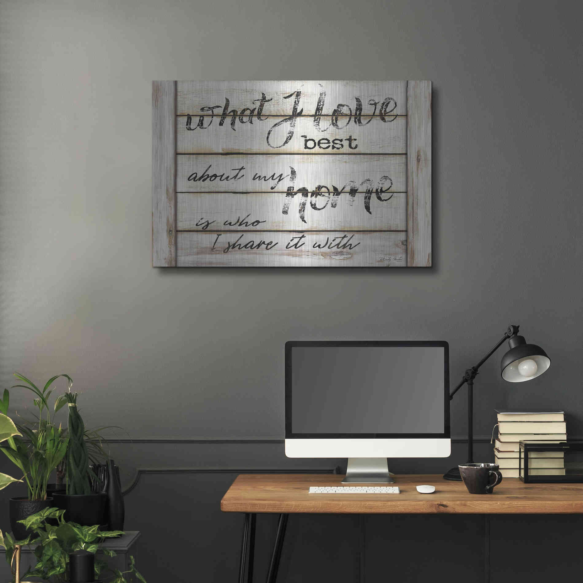 Luxe Metal Art 'What I Love Best' by Cindy Jacobs, Metal Wall Art,36x24