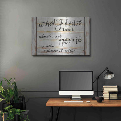 Luxe Metal Art 'What I Love Best' by Cindy Jacobs, Metal Wall Art,36x24