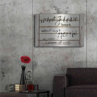 Luxe Metal Art 'What I Love Best' by Cindy Jacobs, Metal Wall Art,36x24