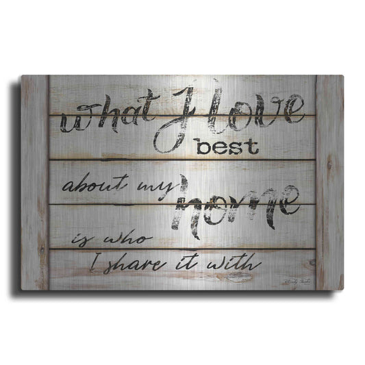 Luxe Metal Art 'What I Love Best' by Cindy Jacobs, Metal Wall Art