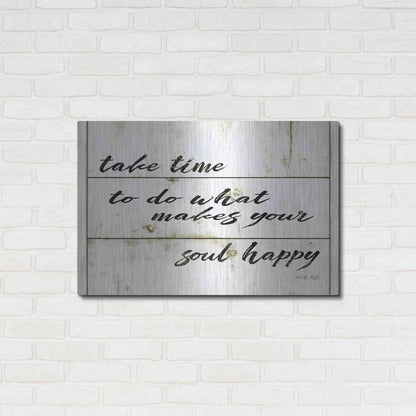 Luxe Metal Art 'Soul Happy' by Cindy Jacobs, Metal Wall Art,36x24