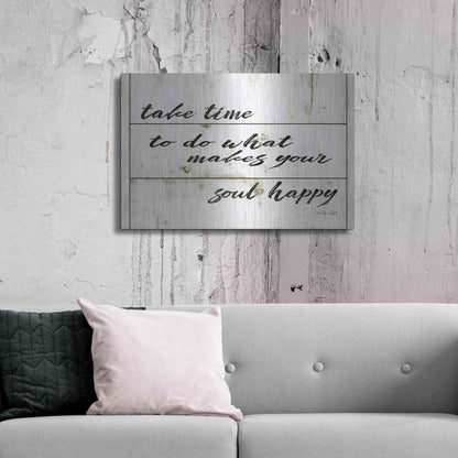 Luxe Metal Art 'Soul Happy' by Cindy Jacobs, Metal Wall Art,36x24