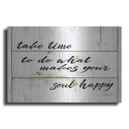 Luxe Metal Art 'Soul Happy' by Cindy Jacobs, Metal Wall Art