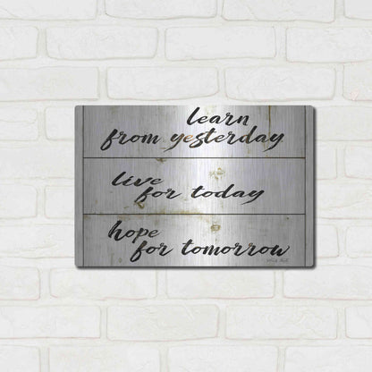 Luxe Metal Art 'Live for Today' by Cindy Jacobs, Metal Wall Art,16x12