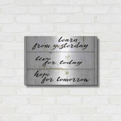 Luxe Metal Art 'Live for Today' by Cindy Jacobs, Metal Wall Art,24x16