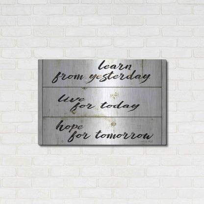 Luxe Metal Art 'Live for Today' by Cindy Jacobs, Metal Wall Art,36x24