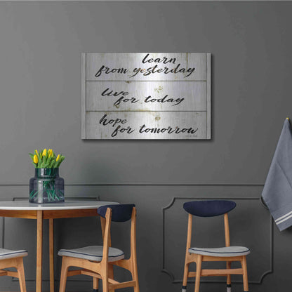 Luxe Metal Art 'Live for Today' by Cindy Jacobs, Metal Wall Art,36x24