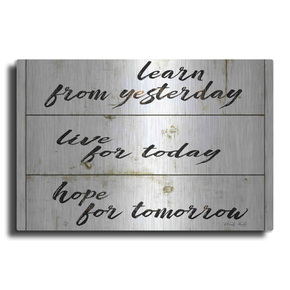 Luxe Metal Art 'Live for Today' by Cindy Jacobs, Metal Wall Art