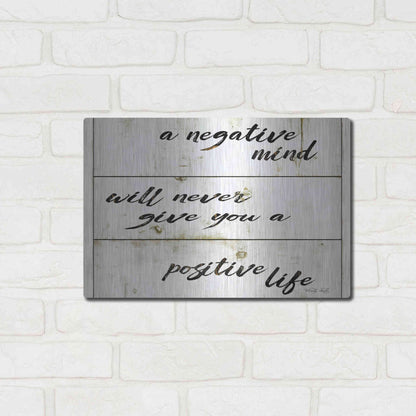 Luxe Metal Art 'Positive Life' by Cindy Jacobs, Metal Wall Art,16x12