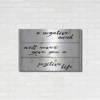 Luxe Metal Art 'Positive Life' by Cindy Jacobs, Metal Wall Art,36x24