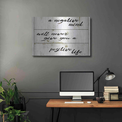 Luxe Metal Art 'Positive Life' by Cindy Jacobs, Metal Wall Art,36x24