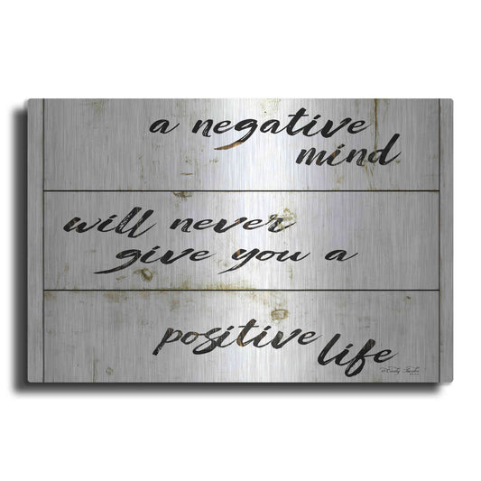 Luxe Metal Art 'Positive Life' by Cindy Jacobs, Metal Wall Art