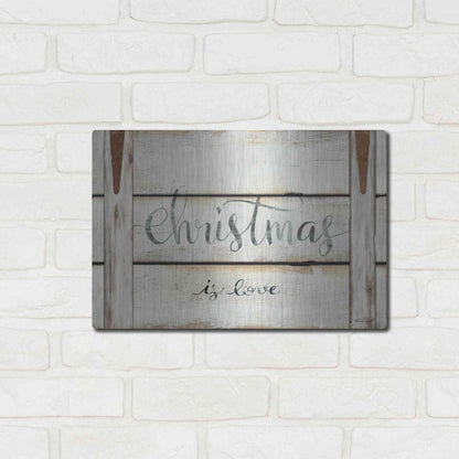 Luxe Metal Art 'Christmas is Love' by Cindy Jacobs, Metal Wall Art,16x12