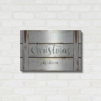 Luxe Metal Art 'Christmas is Love' by Cindy Jacobs, Metal Wall Art,24x16