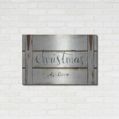 Luxe Metal Art 'Christmas is Love' by Cindy Jacobs, Metal Wall Art,36x24